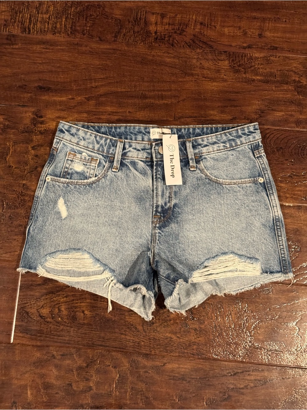 NWT The Drop Denim Jean Shorts Ripped Distressing Size 28